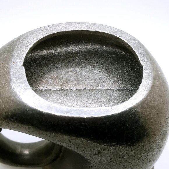 Vintage Pewter Pitcher Mug 5" Tankard Horn Stein Cup Monogrammed 'J' Marked - Picture 10 of 13